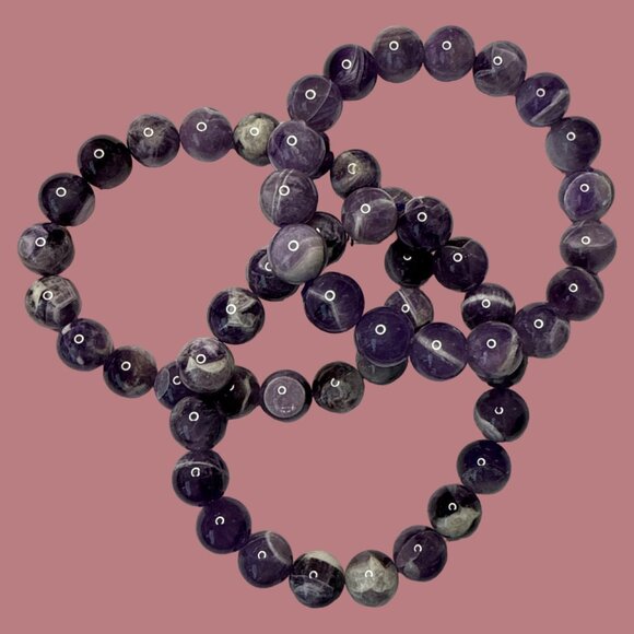 Purple Amethyst banded Bracelet Bangle Jewelry Fashion Accessories gemstone new - Picture 12 of 12